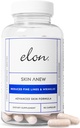 Elon Skin Hidrolyzed Collagen & Hyaluronic Acid & Grape Tohum Ekstraksiyon & Antioksit | Hydrating & Anti Aging Supplement for Vibrant Skin Health (90 Capsules)