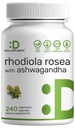 DEAL SUPPLEMENT Rhodiola Rosea with Ashwagandha, 240 Veggie Capsules – Max Strength 10:1 Root – Adaptojenik Supplements for Relaxation, Energy, & Brain Health* – Non-GMOMO