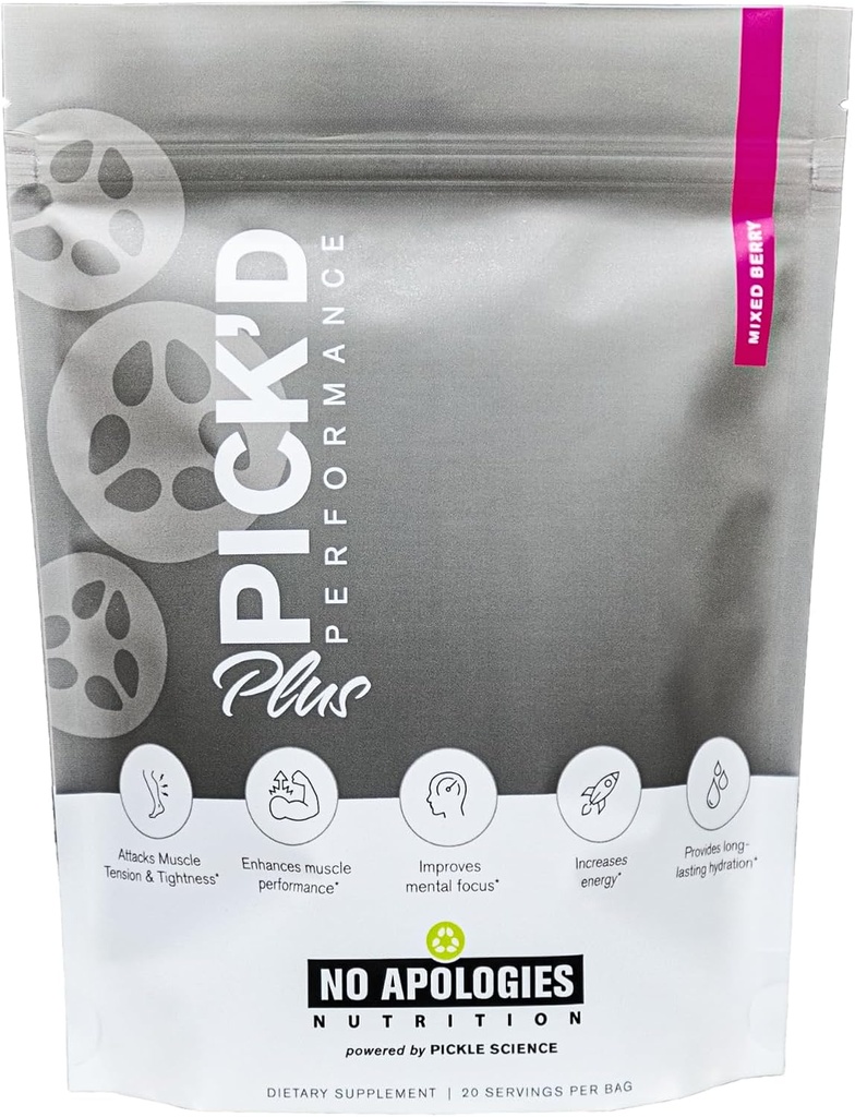 Pick'd Performance Plus Supplement, 20 Hizmet, Destekler Kas Fonksiyonu, Focus, Enerji ve Hydration