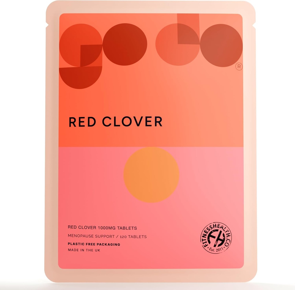 Fitness Health Red Clover 1000MG Tablet - Menopause ve Hormonal Sağlık Desteği - Yüksek Güç Isoflavone - Cardiovascular Health - Skin ve Saç Sağlığını Teşvik - (120 Tablet)