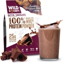 WILD SOCIETY - Premium 100% Grass Fed Whey Protein Powder + Superfood Mushrooms & Adaptogens - 25g Protein, Clean Protein Powder, 0 Added Sugar, Non GMO, Gluten Free - Dutch Chocolate - 17.9 oz