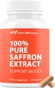 Saffron Συμπληρώματα 88.5mg - 100% καθαρό εκχύλισμα Saffron Κάψουλες - Mood, Eye, & Energy Support - Made in USA