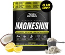 Magnezyum Glycinate Toz Supplement - L-Theanine, Ashwagandha, Valerian Root - Yüksek Aborpsiyon - Destekler Kas Onarımı - James Rodriguez - 30 Hizmet (Coconut Lemonade)
