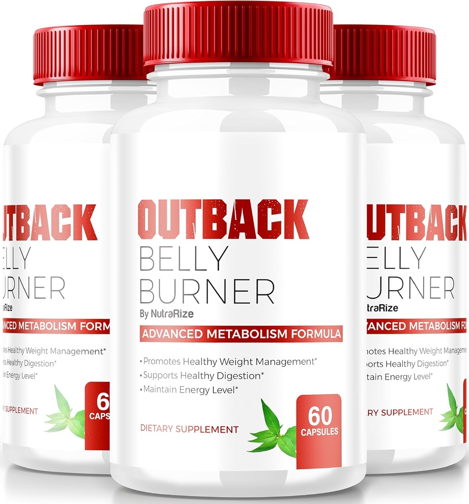 (3 Pack) Outback Belly Burner Pills, Premium Out Back Belly Burner Keto Capsules, All Natural Keto Kilo Kayıp Supplement to Support Fitness and Body Goals, Resmi Outback BellyBurner (180 Capsules)