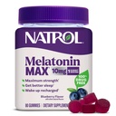 Natrol Melatonin 10 mg Sleep Aid Supplement, 80 Kont MelatoninMax Gummies, Blueberry Flavor, 10 mg Melatonin Gummies for Occasional Sleeplessness, 80 Day Supply