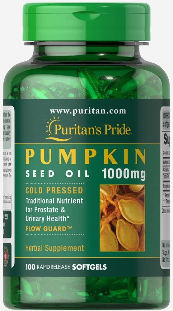 Pumpkin Seed Oil, υποστηρίζει Prostate και Urinary Health White 100 Count (Pack of 1)