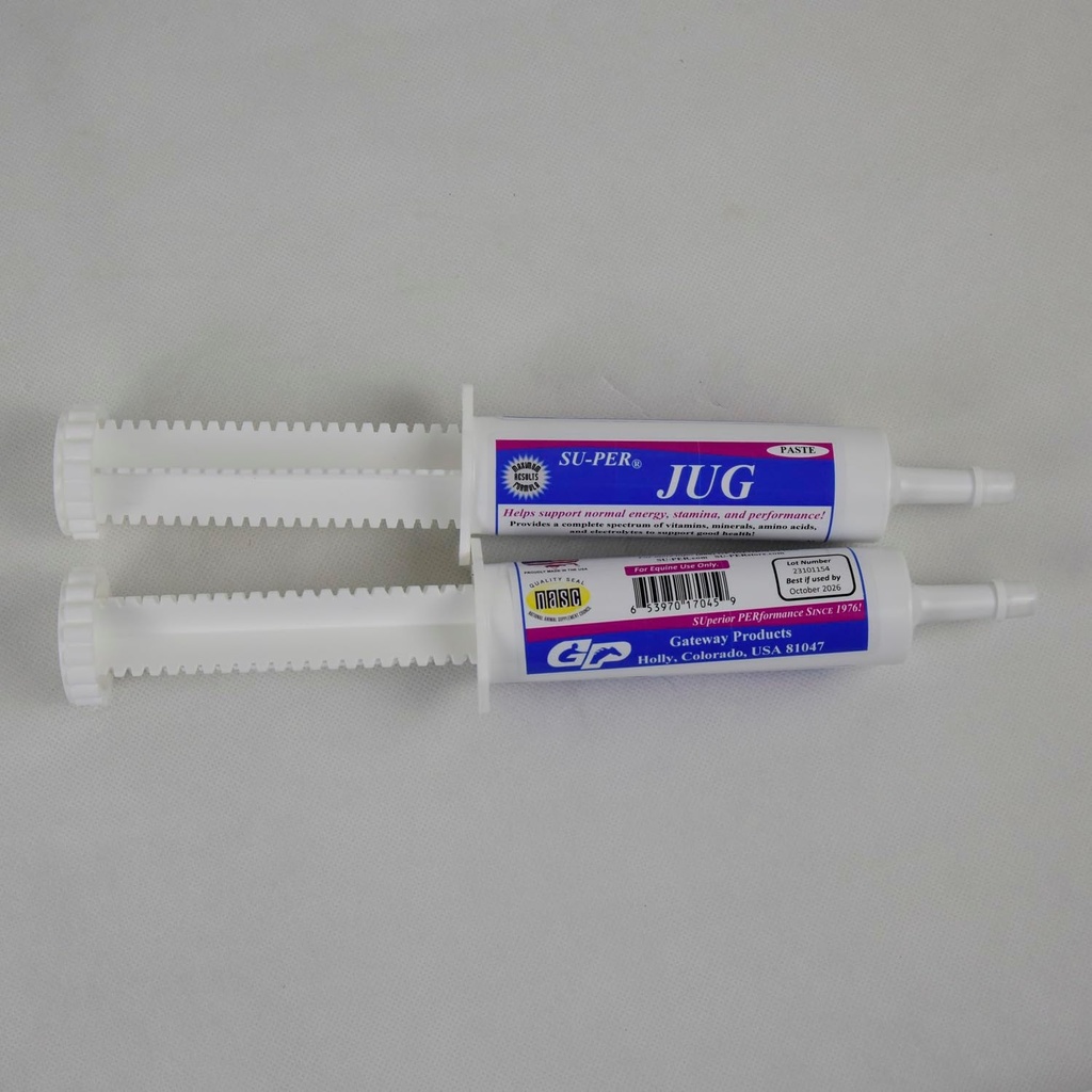 SU-PER Jug Paste for Performance Horses - Υποστηρίζει την Κανονική Ενέργεια, την Σταμίνα και την Απόδοση - Βιταμίνες και Ορυκτά, Αμινοξέα, Ηλεκτρολύτες - 80 CC, (2 Pack)