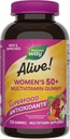 Doğanın Yolu Alive! Kadınlar 50+ Günlük Gummy Multivitamins, Women's Supplements, Supports Health Heart, Brain & Bones,* B-Vitamins, karma Berry Flavored, 130 Gummies (Pazar Mayıs Vary)