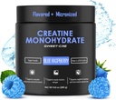 Kretine Monohidrat – 5g Kretine Monohidrat Toz – Kadınlar ve Erkekler için Gelişmiş Kre Supplements Kretin – Lezzetli Meyveler - 10oz (40 Hizmet, Blue Raspberry)