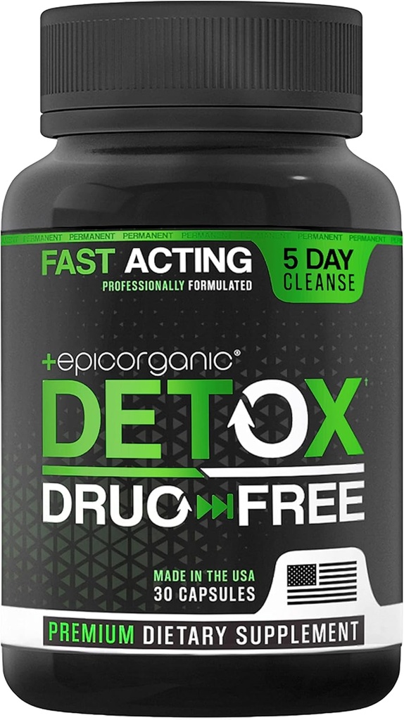 5 Day Detox Cleanse | Extra Strength Colon Cleanse & Liver Detox | Sağlıklı Gut Desteği | Erkekler ve Kadınlar için Detox Cleanse | ABD'de Yapılacaklar | 30 Capsules