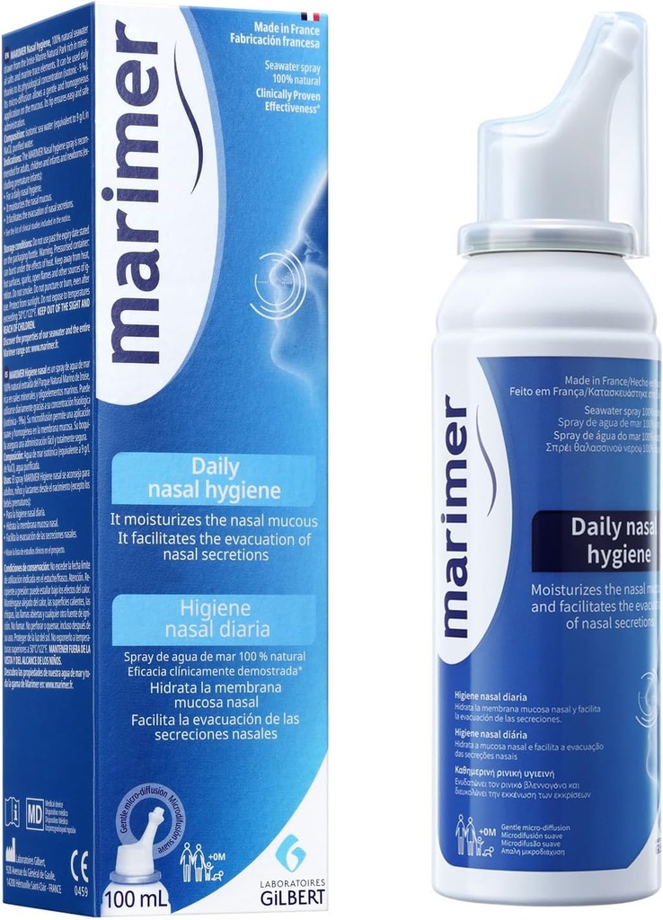 Günlük Saline All Natural Seawater Nasal Spray,Sinus Rinse & Sinus Alerji Symptom Reliever 3.38 FL OZ (100 mL)