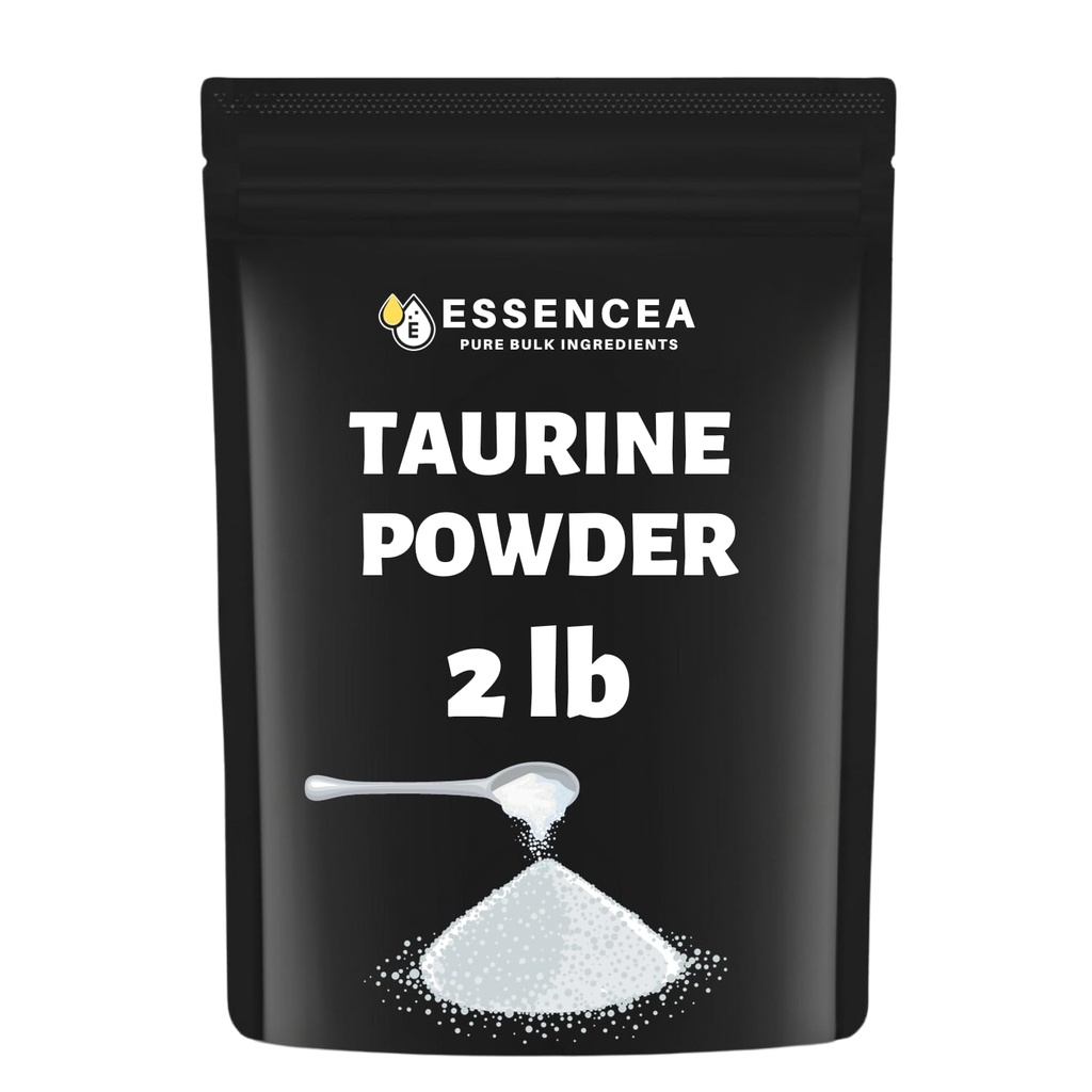 Taurine Powder 2lb Pure Bulk Ingredients | 100% Taurine Powder | Premium Quality Supplement (32 Ounces) [Packaging May Vary]