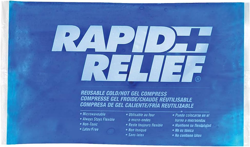 Hızlı Relief Reusable Hot & Cold Gel Compress with Contour-Gel 5 1/4x9-Inch Medium Cold Compress Blue Gel Buz Paketi Injuries