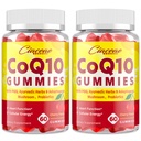CoQ10 Gummies με PQQ - 400 MG Συνένζυμο Q10 Υψηλής Ικανότητας, Ενισχυμένο με Αγιουρβεντικά Βότανα, Adaptogenic Mushroom Blend & Probiotics για Καρδιά, Εγκέφαλο, Ενέργεια, Ανοσία, Κεράσι Γεύση, 120 Vegan Gummies