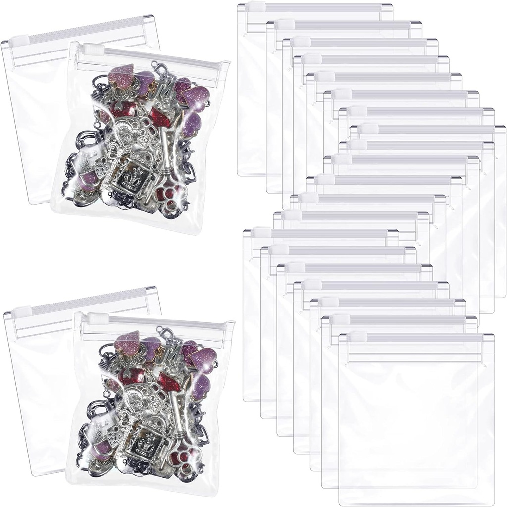 Pill Pouch Çantalar Pill Pouch Reusable Pill Baggies Clear Plastik Pill Çanta Kendi Salla Travel Medicine Organizer Storage with Slide Lock for Cod Liver Oil, Pills and Small Elements (36 Adet)