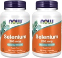 Şimdi Gıdalar Selenium 200 mcg VCaps, 180 Count (Pack of 2)
