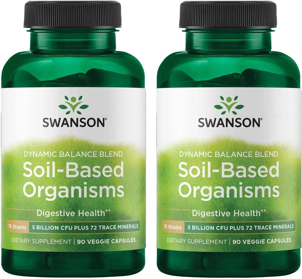Swanson Dinamik Dengeli Soil bazlı Organizm 5 Milyar Cfu 90 Veg Caps 2 Pack
