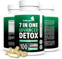 Extra Strength Fast Acting 7-in-ONE Advanced Formula - Full Body Cleanse - Detox & Liver Cleanse - Detox & Repair ήπατος, Όλες οι φυσικές τοξίνες Remover, Υγιεινή υποστήριξη καθαρισμού για το συκώτι (100 κάψουλα)