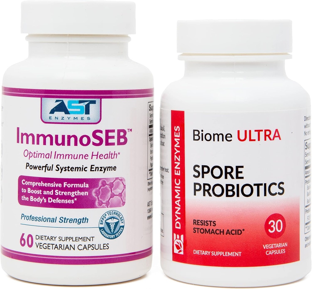 ImmunoSEB (60 kapak) & Biome Ultra (ProbioSEB CSC3) (30 kapak) - Immunity Boost Sche – Systemic Enzymes & Probiyotiks)