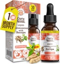 GuruNanda Sıvı Ashwagandha ile Bacopa (1 Fl Oz) - Doğal Diyet Tamamlayıcı Ödev - Erkekler ve Kadınlar için - Vegan & Alkol Özgür - Immune, Focus & Relaxation Supports