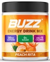 Sabah Buzz Energy Drink Toz - Enerji Boost Drink Mix - Sugar-Free Energy with Antioksis - Morning Kickstart and Sports Beslenme Endurance Ürün - 30 Hizmet, Peach, 8 Ounces, Peach, 8 Ounces