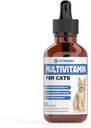 Cat Multivitamin - Immune Health, Skin, Coat, Heart Health & More - Cat Vitamins - Cat Supplements & Vitamins - Kapalı Kediler için Kedi Vitaminleri - Kitten Vitaminleri - Cat Immune Support - (1)