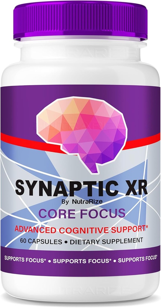 NutraRize Synaptic XR - Günlük Destek Kapsülleri Focus, Sharpness ve Her Gün Performansı için Dengeli Bir Maske (60 Capsules)