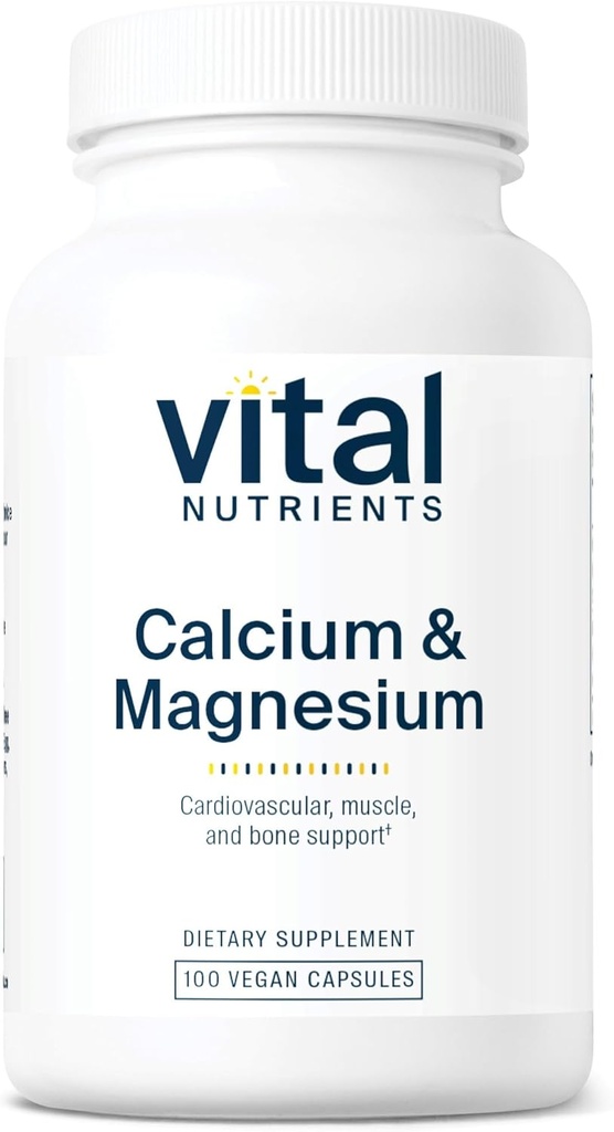 Vital Nutrientsuba & Magnezyum | Vegandis Supplement with Magnezyum | Support Bone Strength, Muscle, and Heart Health* | Gluten, Süt, Soy Free | Non-GMO | 100 Capsules