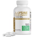 Bronson L-Lysine Ekstra Kuvvet 1000 MG Tablet Yüksek Potency, Immune Support & Supports Collagen Synthesis, Non-GMO, 100 Vegetarian Tabletler