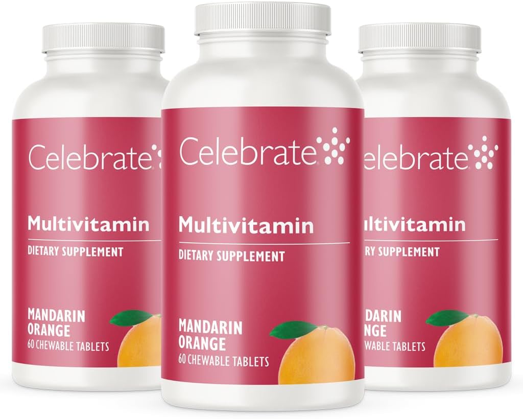 Vitamin Bariatrik Multivitamin Chewable, Iron Free - Post Gastrik Bypass & Kol Gaztrektomi Erkekler ve Kadınlar için Tamam - Temel Mineraller & Vitamin A, B, D & E - Orange (180 Tablet)