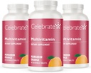 Vitamin Bariatrik Multivitamin Chewable, Iron Free - Post Gastrik Bypass & Kol Gaztrektomi Erkekler ve Kadınlar için Tamam - Temel Mineraller & Vitamin A, B, D & E - Orange (180 Tablet)
