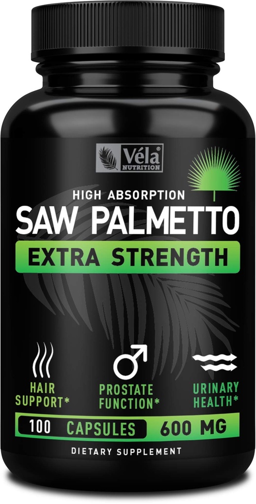Vela Saw Palmetto Ekstra Güçlü Yüksek Absiyon Tamam Kapsülleri - Kötü bir koku - 1 Capsule x Gün - 600 mg
