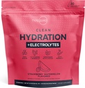 Tip Zero Clean Hydration + Electrolytes Drink Mix (30 Single-Serving Packets) - Heccasion (Strawberry Watermelon) için Gelişmiş Hydration