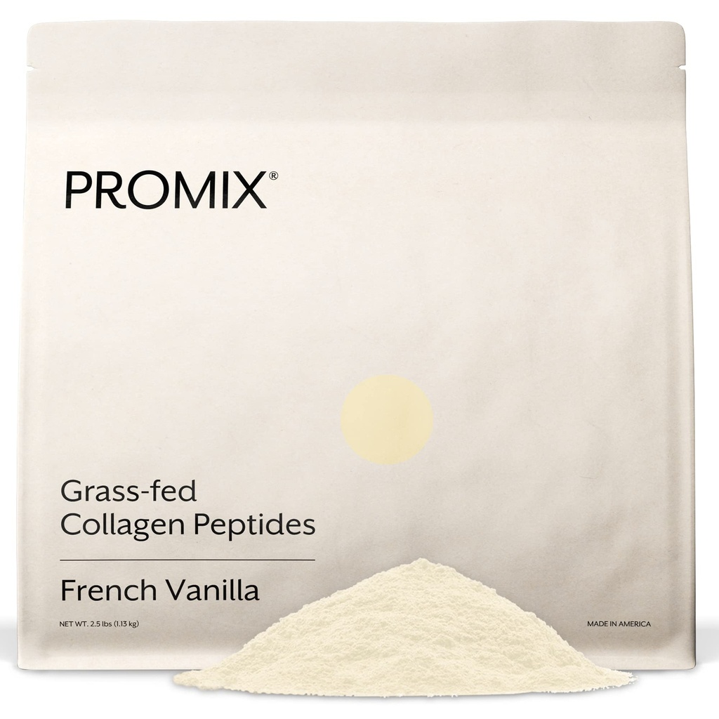 ProMix Beslenme Hidrolyzed Collagen, Protein - Tip 1 & 3 Grass Fed Collagen, Organik Coconut Şeker, Vanilla - 2.5 Pound (Pack of 1)
