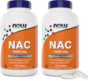 Şimdi Gıdalar NAC 1000 mg, 250 Tablet (Pack of 2), N-Acetyl-Cysteine Supplement, 1000 mg (1 gram) Tablet - Vegetarian, Non-GMOMOMO