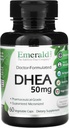Emerald Laboratuvarlar DHEA 50 mg - Hormon Dengesine Yardım etmek için Adrenal Destek Supplement* - Gluten-Free - 60 Sebze Kapsülleri (60-Day Supply)