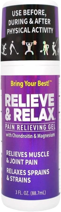Relieve & Relax Pain Relief Roll On - Ekstra Kuvvet, Hızlı Eylem, Mess-Free Topical Analgesic - Soothe Sore Kas & Ortak, Back, Diz, Foot, Hand Pain Relief - HSA / FSA Elect - 3 Fl. Oz, 1-Pack