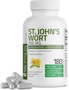Bronson St. John's Wort 700 MG, Hipericum Perforatum Supports a Pozitif Mood - Non-GMO, 180 Vegetarian Capsules