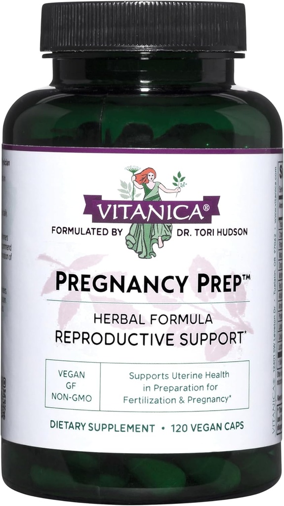 Vitanica Hamilelik Prep, Reproductive System Support, Vegan, 120 Capsules