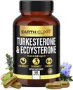 Turkesterone & Ecdysterone – Natural testosteron Support, 2in-1 High Potency Turkesterone Supplement for Men & Women with% 95 Beta Ecdysterone - Strength, Energy and Vitality – 180 kapsül