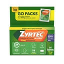 Zyrtec 24 Saat Antihistamin Kapalı & Açık Anti Alerji Tıp + Cetirizine HCl, Runny Nose, Sneezing, & Itchy Eyes, Single Packs, 14 x 1 ct Packets