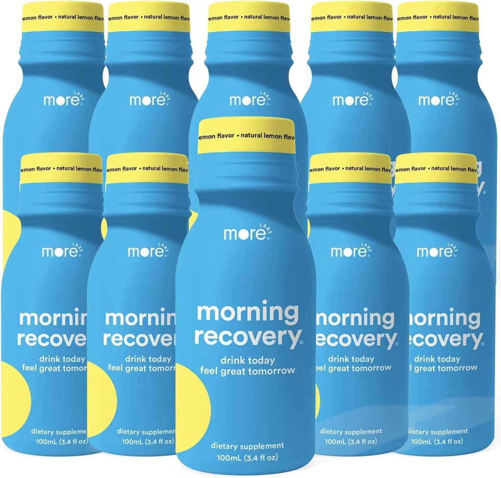 Daha Fazla Laboratuvarlar Morning Recovery Natural Lemon Flavor Electrolyte & Milk Butle Drink 10 Pack | Hydrate while drink | Highly ► Liquid DHM