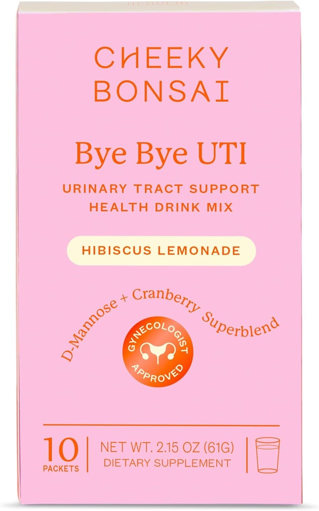 Cheeky Bonsai, Urinary Health Hydration Packets, Flush & Use the Urinary Tract with D-Mannose, Cranberry & Electrolytes, Hibiscus Lemonade Flavor (10 Packets) Eklenmedi