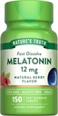 Nature's Truth Melatonin 12 mg | 150 Tabletler | Hızlı Dissolve | Natural Berry Flavor | Vegan, Non-GMO & Gluten Free Supplement for Yetişkinler