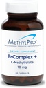 MethylPro B- Complex + L- Methylfolate 10 mg - μεθυλιωμένο σύμπλοκο βιταμίνης Β για γυναίκες και άνδρες, Κυτταρική Ενέργεια Υποστήριξη με Folate, Niacin και Biotin, VIT B Συμπλήρωμα - 30 Vegan Κάψουλες