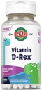 KALD Vitamin D-Rex, Çocuklar D vitamini, Doğal Sumelon Flavor Instant Dissolve Melts, Immune, Heart, Bone, and Oral Health Support, 120 Servisler, 120 Micro Tabletler