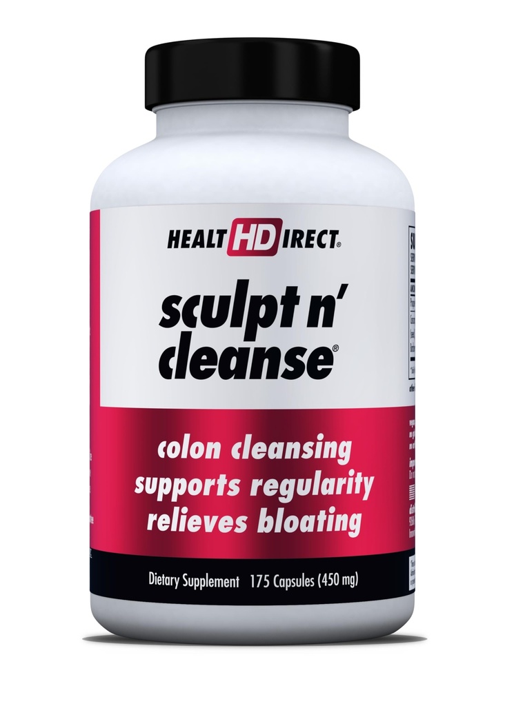 ΥΓΕΙΑ DIRECT Sculpt n' Cleanse - Herbal Colon Cleanse for Digestive Health & Regularity - Natural Detox & Gut Flush Supplement - 175 κάψουλες λαχανικών
