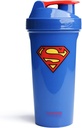 Smartshake Lite Justice League Süpermen Protein Shaker Şişe 800 ml - Protein Free Leakproof Gym Protein Shakes Şişe Protein Toz DC Comics Blue Water Şişe Süper Süper Süper Süper Süper Süpermen Hediyeler