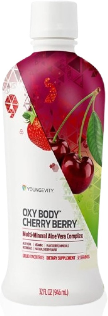 Youngevity Oxybody Cherry Berry Vitaminleri Mineraller ve Botanikler, 32 Fl Oz - Aloe Vera Natural Cherry Flavor ile İçilir - Immunity Juice, Mineraller ve Botanikler (Görünen 5)