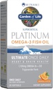 Garden of Life Minami Supercritical Platinum Omega 3 Fish Oil Supplement - Orange, 30 Softgels, Ultimate Once Daily Fish Oil Omega 3 for Heart & Brain Health, 1100mg Omega-3s + 1,000 IU Vitamin D3